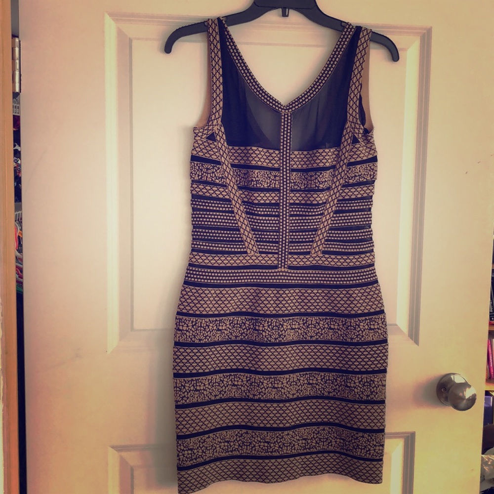 Arden B brown and black bodycon dress